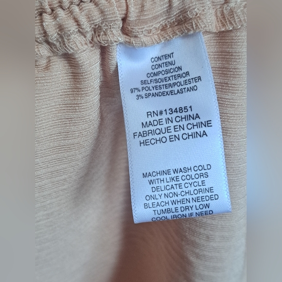 WAYF Ruched Long Sleeve Ribbed Side Tie Top Size Large NWT - Picture 5 of 7